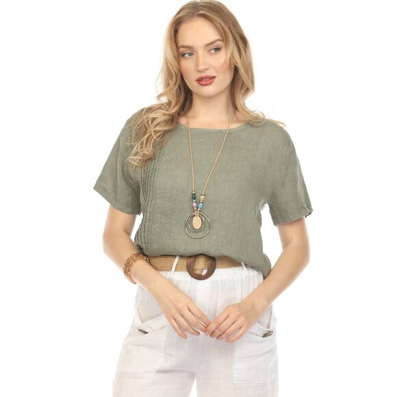 Olive Side treaded design plain top - Picture 1 of 7